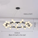 Axyaa Modern Gold Magic Bean Glass Ball Pendant Lamp DNA Molecular Hanging Light
