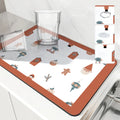 Axyaa Christmas Gingerbread Pumpkin Absorbent Drying Mat