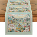 Axyaa Floral Table Runner for Kitchen Dining Room Holiday Party Decoration