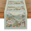 Axyaa Floral Table Runner for Kitchen Dining Room Holiday Party Decoration