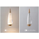 Axyaa Crystal Gold LED Pendant Light for Modern Kitchen Island Home Decor