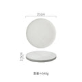 Axyaa Matte Ceramic Round Flat Plate for Molecular Cuisine and Dining