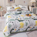 Axyaa Dinosaur World Summer Quilt - Soft Skin-Friendly and Cooling Multi-Purpose Thin Quilt