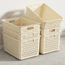 Axyaa Plastic Storage Baskets Stackable Household Organizer Bins for Pantry Snacks Toys