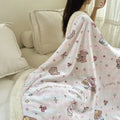 Axyaa Cartoon Print Lambs Wool Blanket: Soft and Cozy Throws for Sofa, Office, and Naps