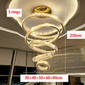 Axyaa Crystal Chandelier Stair Pendant Living Room Lighting Modern Interior Pendant Lights