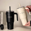 Axyaa Stainless Steel Insulated Tumbler with Handle and Straw - 1100ml