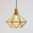 Axyaa Copper Glass LED Pendant Lamp for Kitchen Balcony Bedroom Industrial Decor