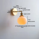 Modern Nordic LED Wall Light White Umbrella Style with Swing Copper Arm by Axyaa