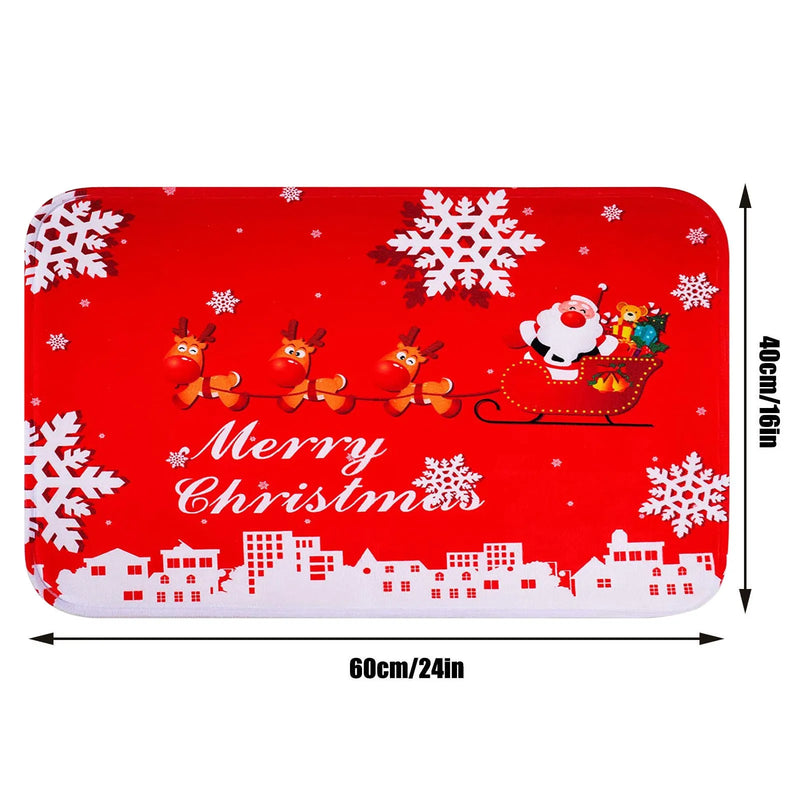 Axyaa Christmas Decor Entrance Door Mat Bathroom Non-slip Living Balcony Carpet