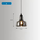 Axyaa Smoke Grey Glass Chandelier - Retro Loft Ceiling Lighting