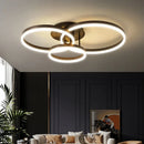 Axyaa LED Circle Chandelier Modern Ring Ceiling Light Acrylic Nordic Luminarias