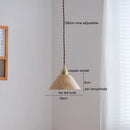 Axyaa Nordic Modern Ash Walnut LED Pendant Light for Home Decor