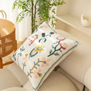 Axyaa Floral Geometric Embroidery Cushion Cover for Stylish Living Room Decor