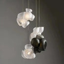 Axyaa Glass Design Chandelier Ceiling Light in Black White Pink