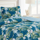 King Quilt Set, Reversible Cotton Bedding & Shams by Axyaa - Medium Weight & Oeko-Tex Certified