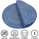 Axyaa Boho Woven Placemats and Coasters Set - Non Slip, Washable, Farmhouse Style