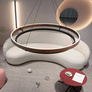 Axyaa Minimalist Wood Chandelier Upper Lower Luminous Retro New Chinese Dining Room Lamp