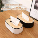 Bamboo Tissue Box Holder Decorative Napkin Case by Axyaa for Home Storage