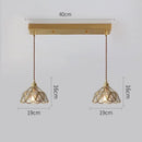 Axyaa Glass LED Pendant Lights Copper Modern Hanging Lamp