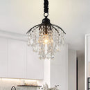 Axyaa Retro Black Small Crystal Chandelier Lighting