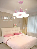 Axyaa Cloud Crown Chandelier: Nordic Creative Princess Bedroom Lighting