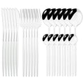 Axyaa Stainless Steel Silverware Set - 24Pcs Dinnerware Cutlery Flatware Kitchen Tableware