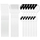 Axyaa Stainless Steel Silverware Set - 24Pcs Dinnerware Cutlery Flatware Kitchen Tableware