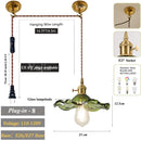 Axyaa Adjustable Glass Pendant Light with E27 Base for Living Room Bedroom Kitchen