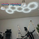 Axyaa Hexagon LED Garage Light for Auto Body Repair Workshop & Custom Lighting