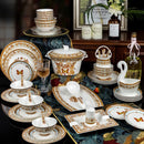 Axya Top-Grade Bone Dinnerware Set with Cutlery and Utensils