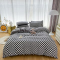 Axyaa Solid Color 4-Piece Bedding Set - Quilt Cover, Bed Sheet, Student Dorm 3-Piece Set