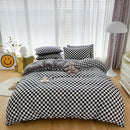 Axyaa Solid Color 4-Piece Bedding Set - Quilt Cover, Bed Sheet, Student Dorm 3-Piece Set
