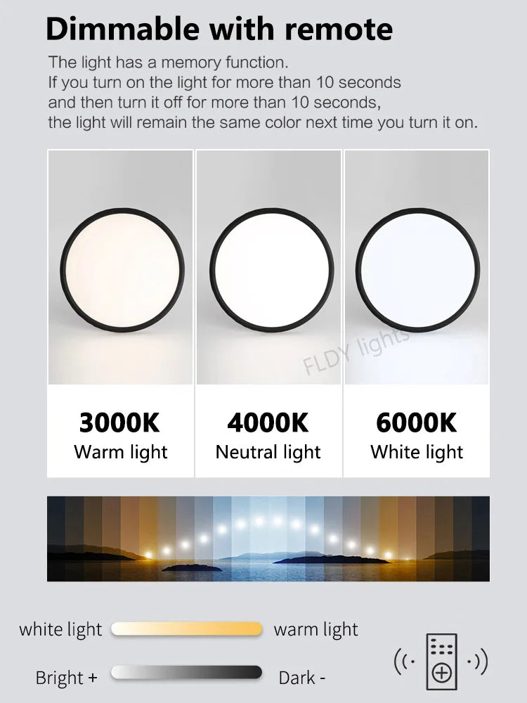 Axyaa Wave Pattern Ceiling Lamp for Retro Bedroom with Eye Protection Technology