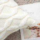 Axyaa White Plush Sofa Pillow Cover 30x50 Soft Rectangular Cushion Case