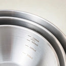 Axyaa Stainless Steel Salad Mixing Bowls with Scale Line - Durable & Large Capacity