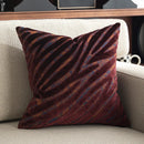 Axyaa Zebra Print Velvet Square Pillow Cover for Sofa Couch Living Room Bedroom
