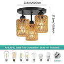 Axyaa Retro Bohemian Tropical E27 Chandelier Pendant Light for Living Room Bedroom Kitchen Hallway.