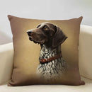 Axyaa Cute Dog Decorative Cushion Cover 45x45cm Linen Sofa Pillowcase Home Bedroom Decor