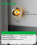 Axyaa Round Glass Wall Lamp for Bedroom, Living Room & Corridor