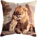 Wild Animals Lions Tigers Cushion Cover - Axyaa Luxury Home Decor