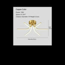 Axyaa Luxury Copper Chandelier LED Ceiling Lamp for Living Room, Bedroom, Study