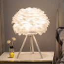Axyaa Feather Table Lamp: Elegant, Romantic Lighting for Bedroom, Living Room, or Coffee Shop