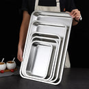 Axyaa Stainless Steel Food Tray for Fruit, Vegetables, Cake, Bread - Home Kitchen Plates