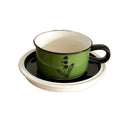 Axyaa Ceramic Latte Coffee Cup Set with Saucer - Household Restaurant Tea Mug