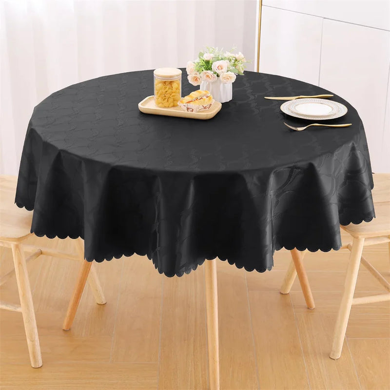 Axyaa Waterproof Vinyl Tablecloth for Kitchen Dinner Party décor