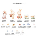 Boho Bunny Mouse Mushroom Animals Forest Nursery Wall Decals Sticker Axyaa Kids Room Art