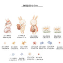 Boho Bunny Mouse Mushroom Animals Forest Nursery Wall Decals Sticker Axyaa Kids Room Art