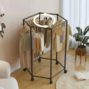 Axyaa Hexagonal Clothing Rack with Wheels