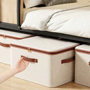 Axyaa Foldable Clothes Storage Box with Handle and Zipper, Closet Organizer for Wardrobe